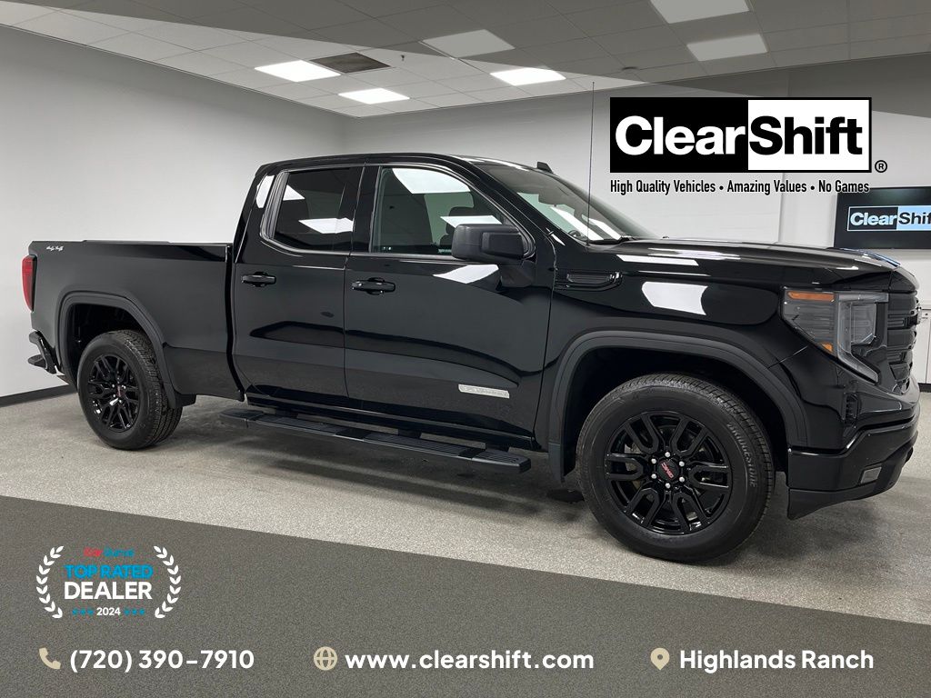 Onyx Black 2024 GMC Sierra 1500 Elevation Double Cab 4WD Pickup Truck Four-Wheel Drive 8-Speed Automatic