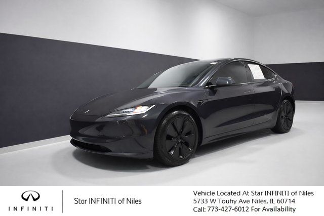 Gray (Stealth Grey) 2025 Tesla Model 3 Long Range AWD Sedan All-Wheel Drive 1-Speed Automatic