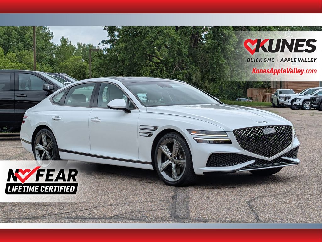 Uyuni White 2024 Genesis G80 Sedan All-Wheel Drive 8-Speed Automatic