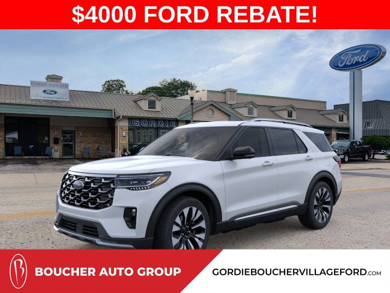 Space White Metallic 2026 Ford Explorer SUV / Crossover All-Wheel Drive Automatic