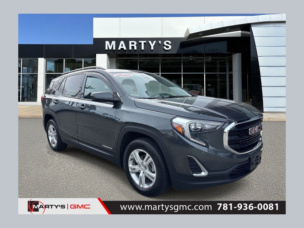 Graphite Gray Metallic 2020 GMC Terrain SLE AWD SUV / Crossover Four-Wheel Drive 9-Speed Automatic