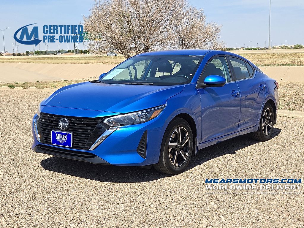 Electric Blue Metallic 2024 Nissan Sentra SV FWD Sedan Front-Wheel Drive Continuously Variable Transmission