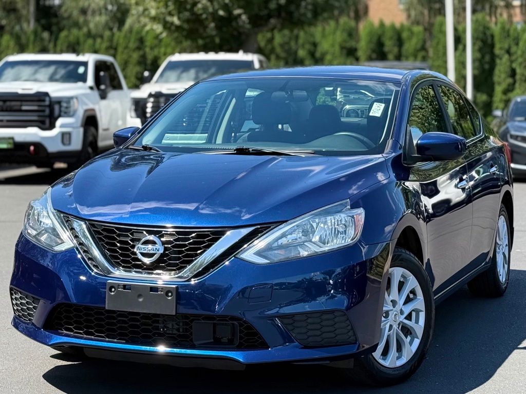 Deep Blue Pearl 2019 Nissan Sentra Sedan Front-Wheel Drive Continuously Variable Transmission