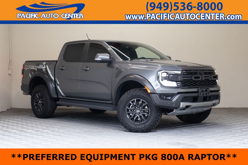 Gray Metallic 2025 Ford Ranger Raptor SuperCrew 4WD Pickup Truck Four-Wheel Drive Automatic