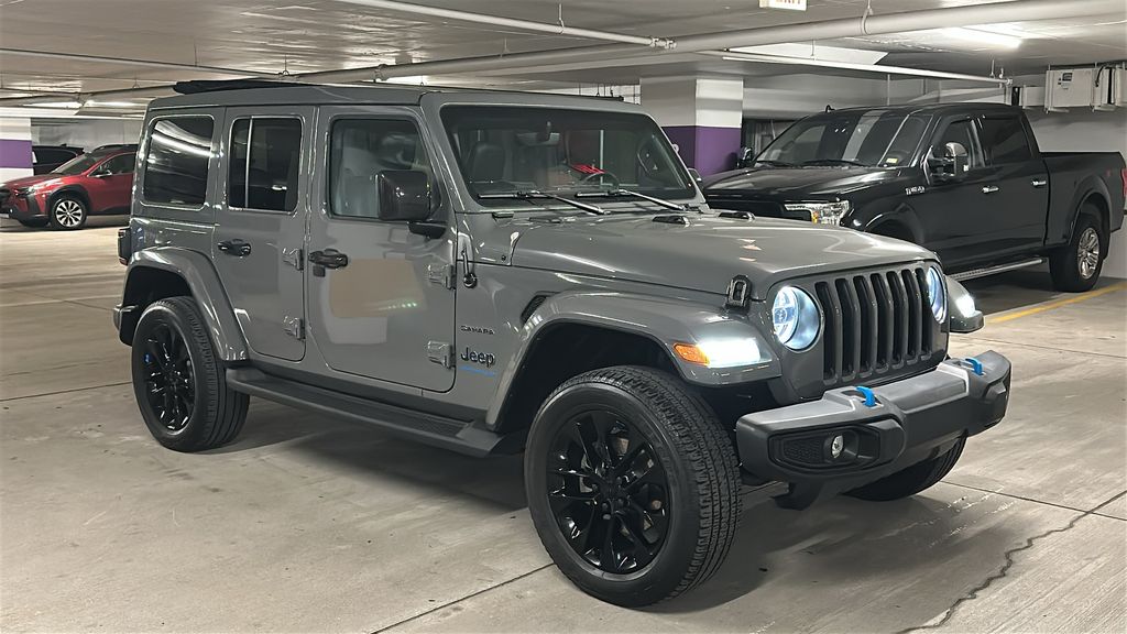 Sting-Gray Clearcoat 2023 Jeep Wrangler 4xe Sahara 4WD SUV / Crossover Four-Wheel Drive 8-Speed Automatic