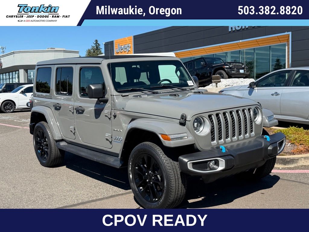 Sting-Gray Clearcoat 2023 Jeep Wrangler 4xe SUV / Crossover Four-Wheel Drive 8-Speed Automatic