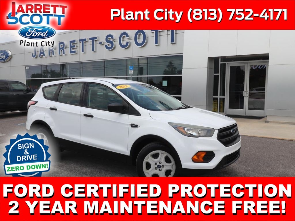 Oxford White 2018 Ford Escape S FWD SUV / Crossover Front-Wheel Drive 6-Speed Automatic