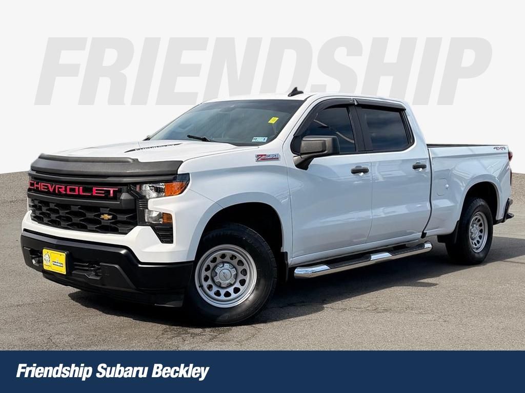 Summit White 2024 Chevrolet Silverado 1500 Work Truck Crew Cab 4WD Pickup Truck Four-Wheel Drive Automatic