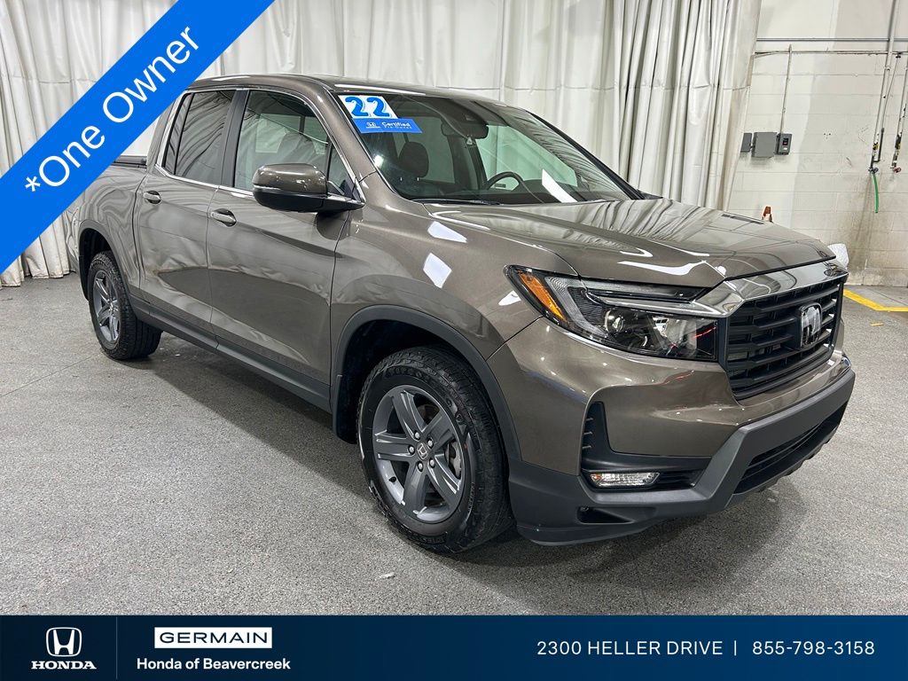 Pacific Pewter Metallic 2022 Honda Ridgeline Pickup Truck All-Wheel Drive 9-Speed Automatic