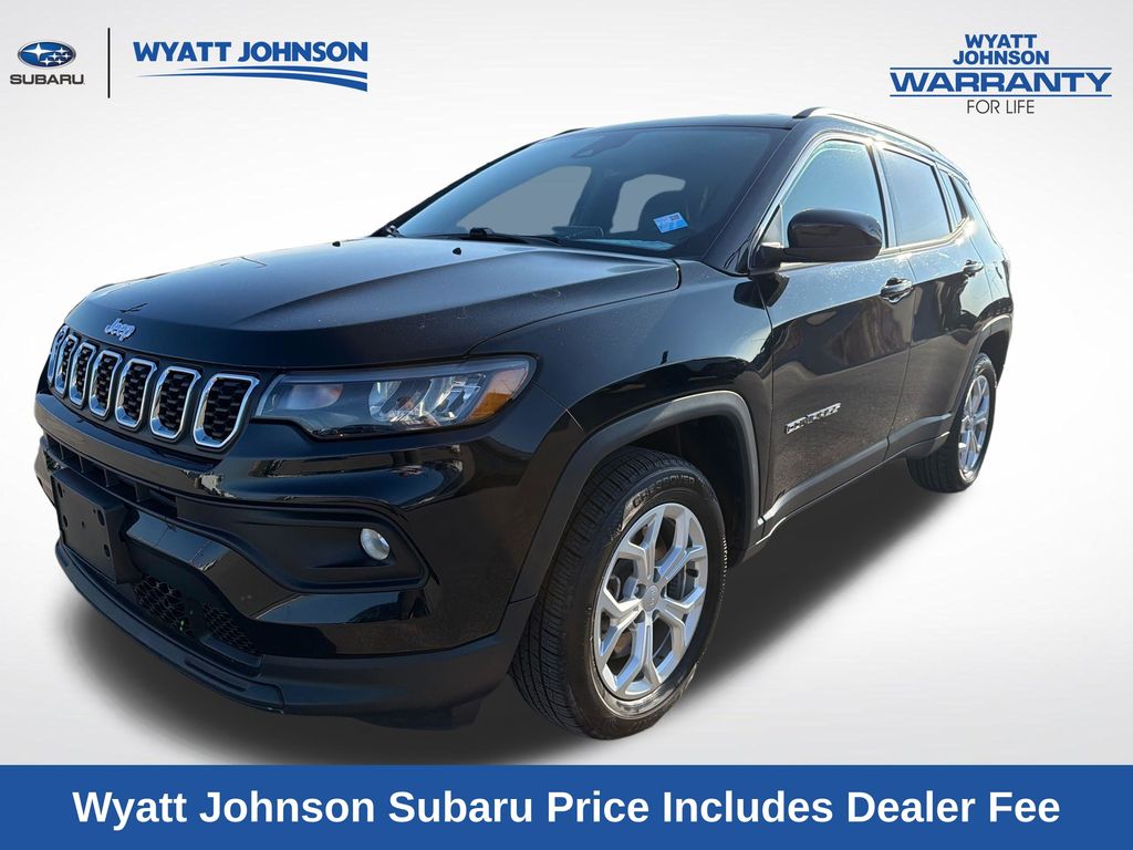 Diamond Black Crystal Pearlcoat 2024 Jeep Compass SUV / Crossover Four-Wheel Drive 8-Speed Automatic