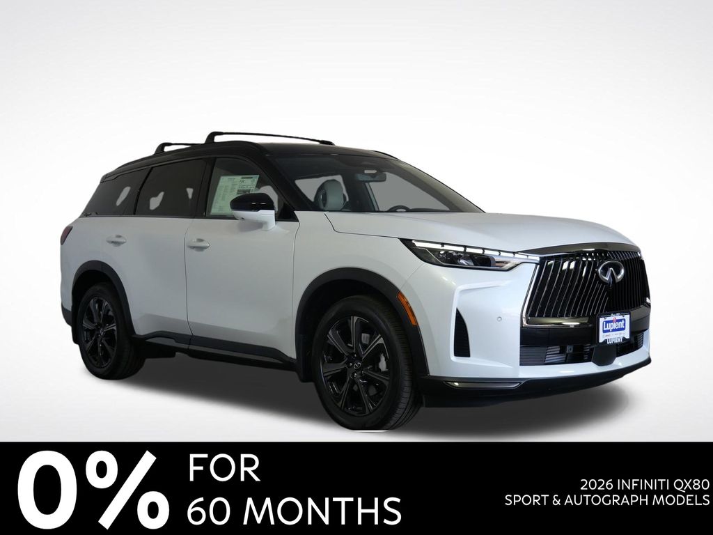 Radiant White/Black Obsidian 2026 INFINITI QX60 Autograph AWD SUV / Crossover All-Wheel Drive 9-Speed Automatic