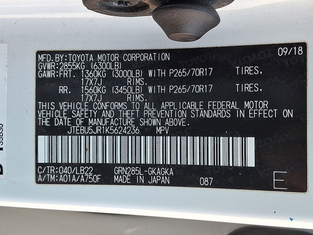 2019 Toyota 4Runner SR5 Premium White at South Hills Kia