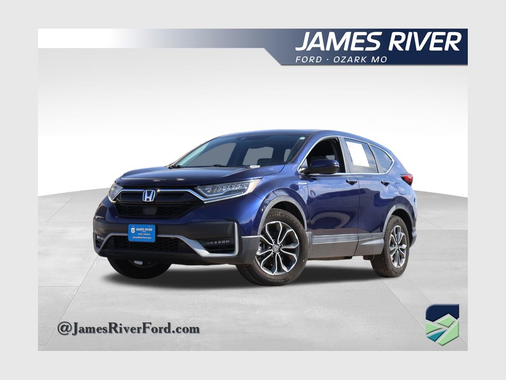 Blue 2021 Honda CR-V Hybrid EX AWD SUV / Crossover All-Wheel Drive Continuously Variable Transmission