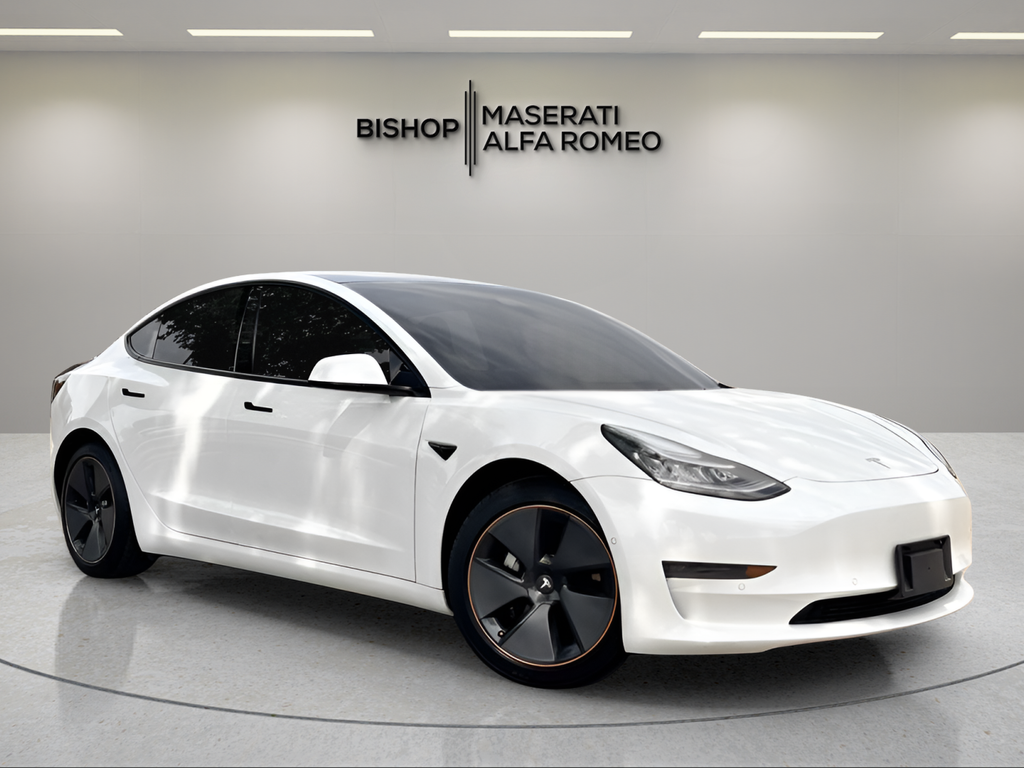 Pearl White Multi-Coat 2021 Tesla Model 3 Standard Range Plus RWD Sedan Rear-Wheel Drive 1-Speed Automatic
