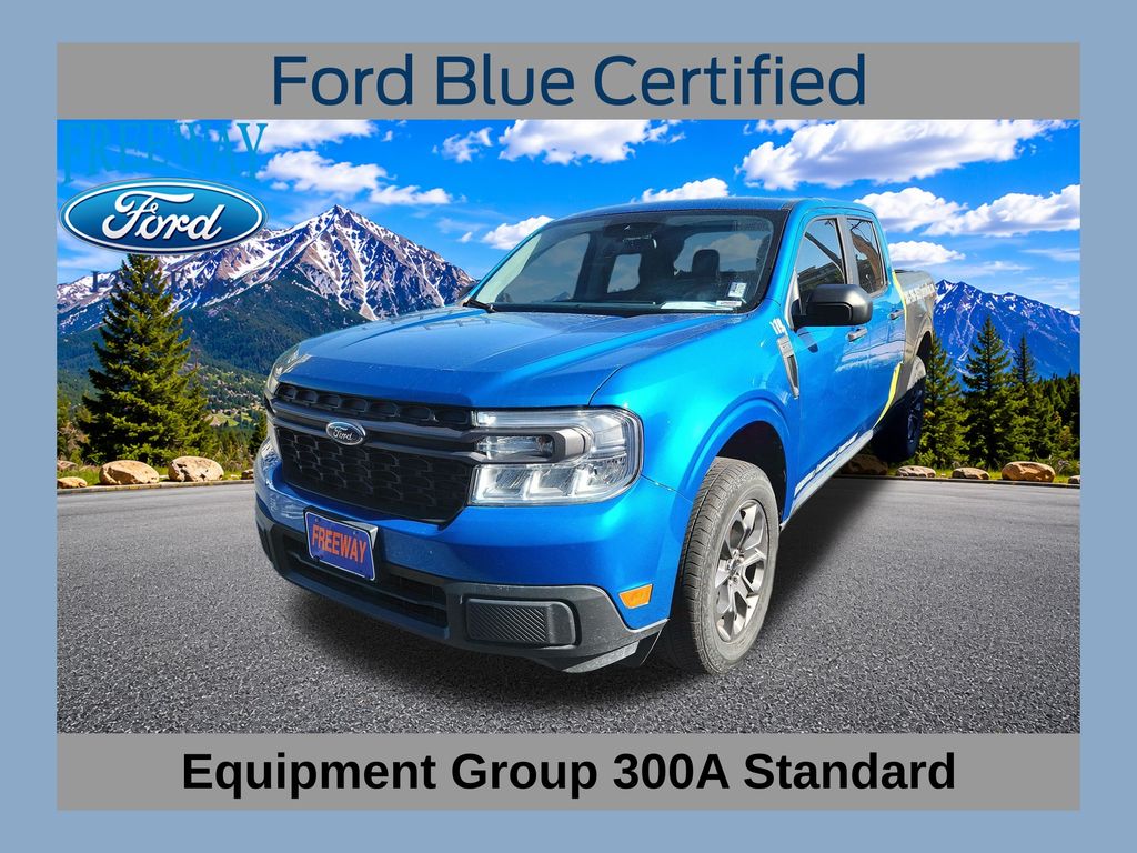 Velocity Blue Metallic 2022 Ford Maverick Pickup Truck Front-Wheel Drive Continuously Variable Transmission