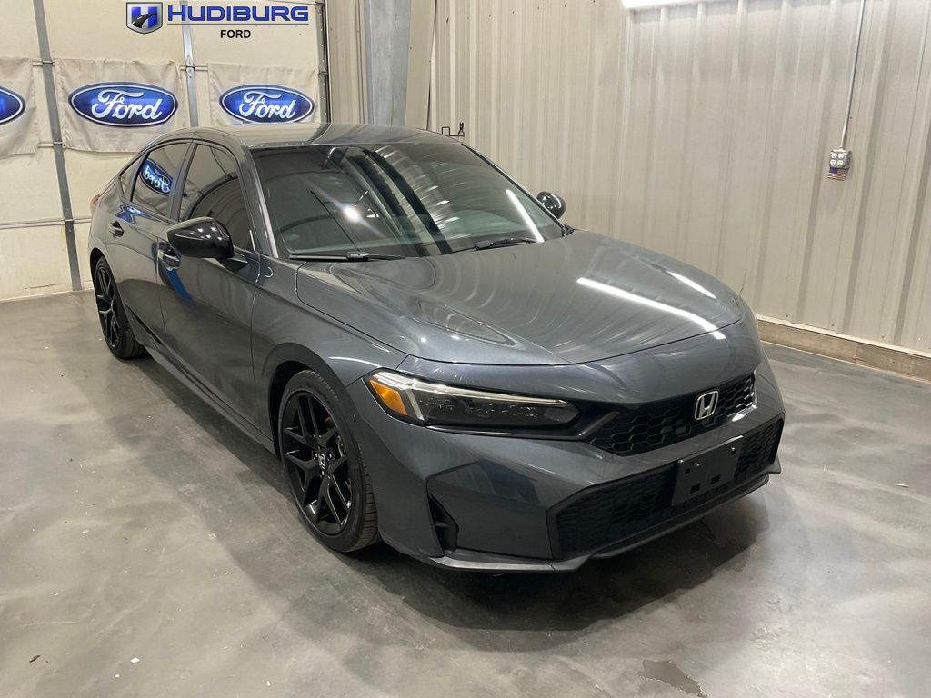 Gray 2025 Honda Civic Hatchback Hatchback Front-Wheel Drive Continuously Variable Transmission