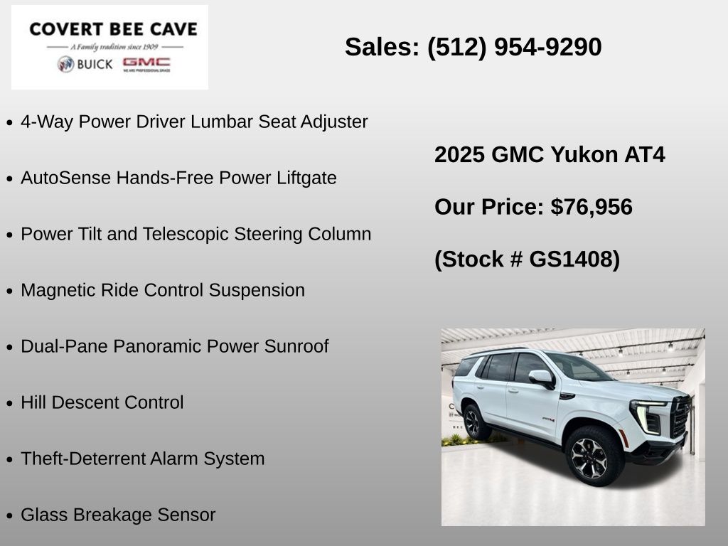 Used Car 2025 Gmc Yukon  At4 For Sale Under $80,000 In Austin, Texas