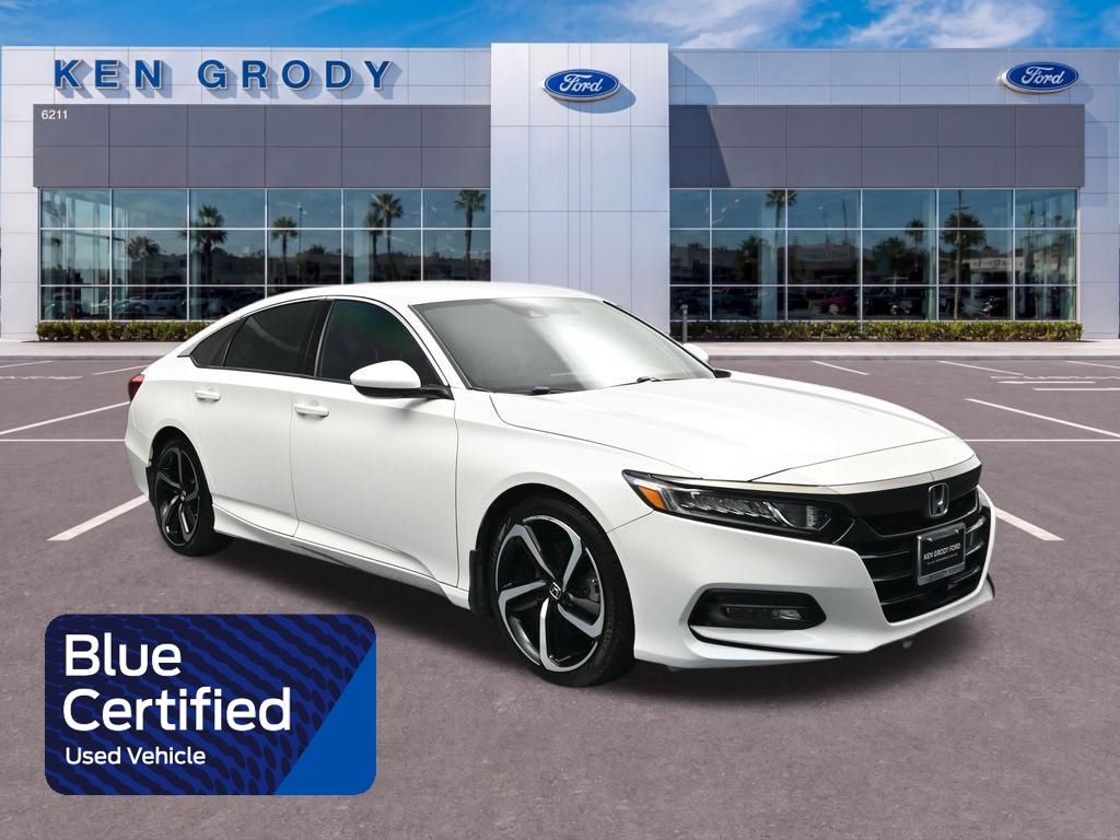 Platinum White Pearl 2019 Honda Accord Sedan Front-Wheel Drive Continuously Variable Transmission