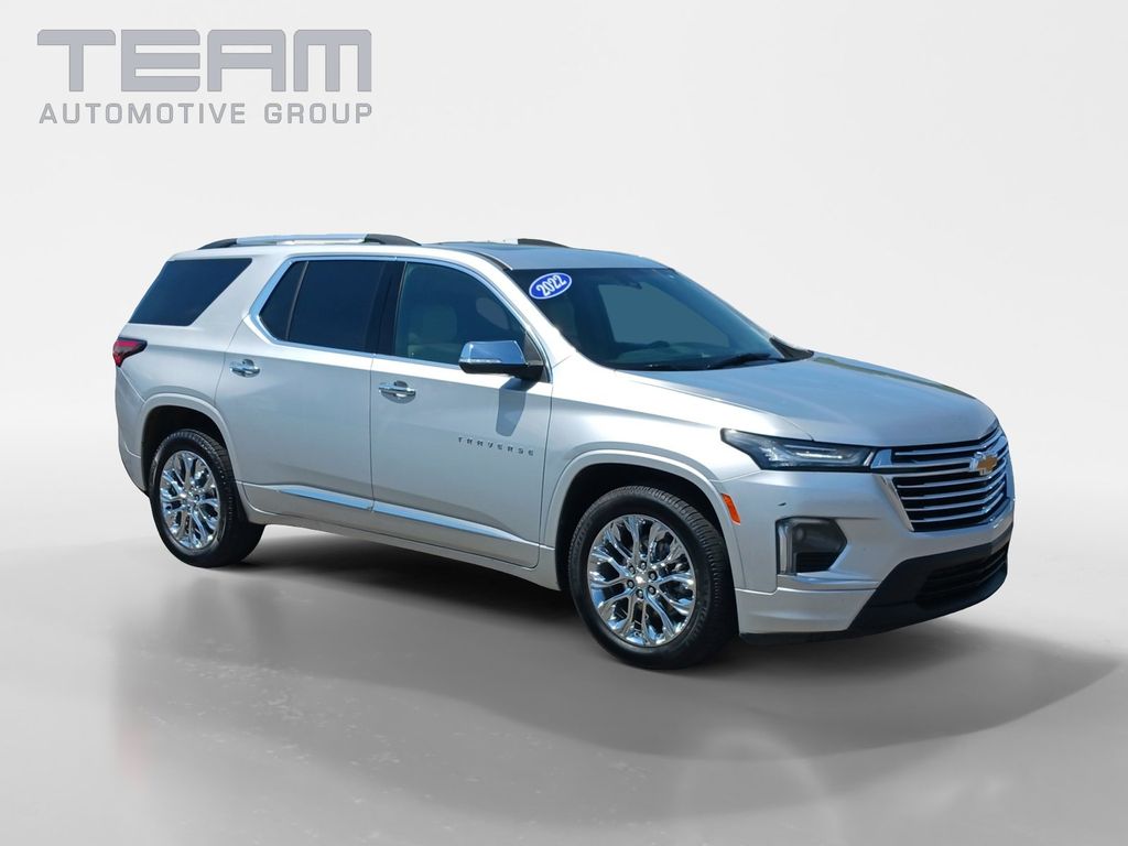 Silver Ice Metallic 2022 Chevrolet Traverse Premier AWD SUV / Crossover Four-Wheel Drive 9-Speed Automatic