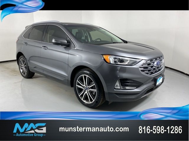 Gray 2021 Ford Edge Titanium FWD SUV / Crossover Front-Wheel Drive 8-Speed Automatic
