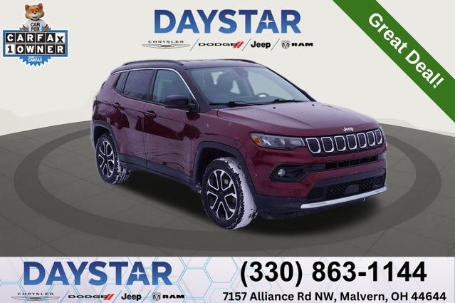 Velvet Red Pearlcoat 2022 Jeep Compass Limited 4WD SUV / Crossover Four-Wheel Drive 9-Speed Automatic