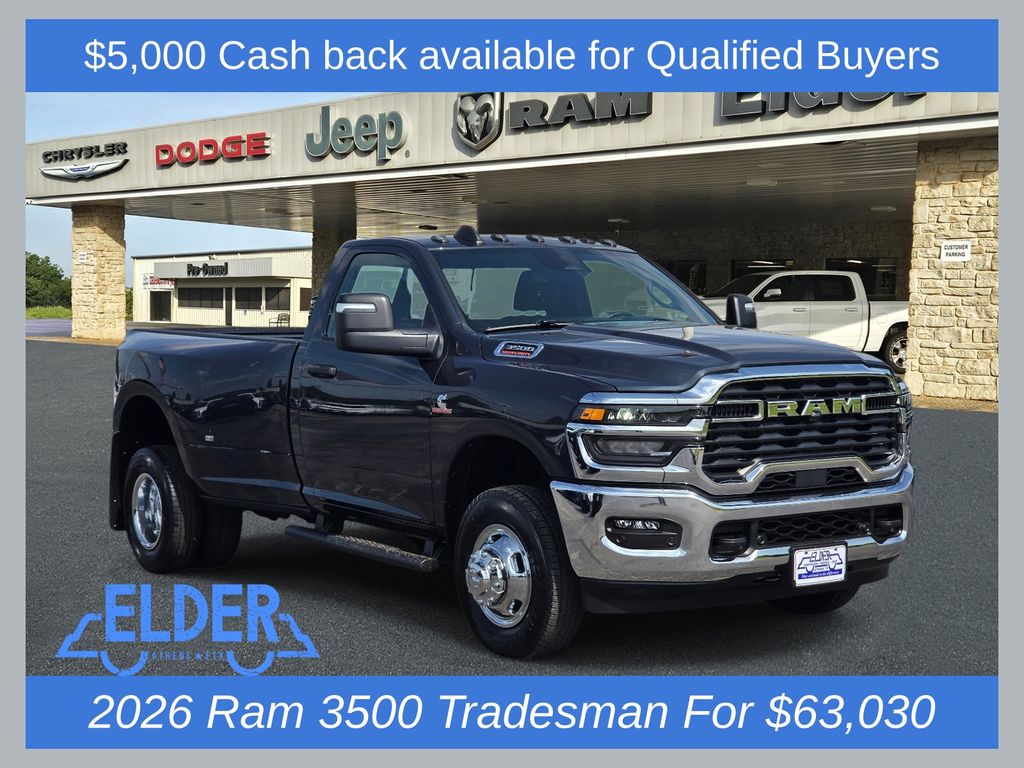 Blue Metallic 2026 RAM 3500 Pickup Truck Four-Wheel Drive 8-Speed Automatic