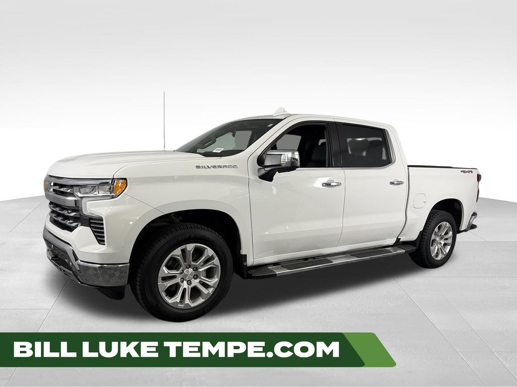 Summit White 2023 Chevrolet Silverado 1500 Pickup Truck Four-Wheel Drive Automatic