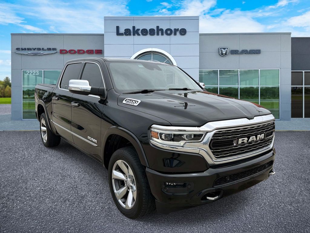 Diamond Black Crystal Pearlcoat 2020 RAM 1500 Pickup Truck Four-Wheel Drive 8-Speed Automatic