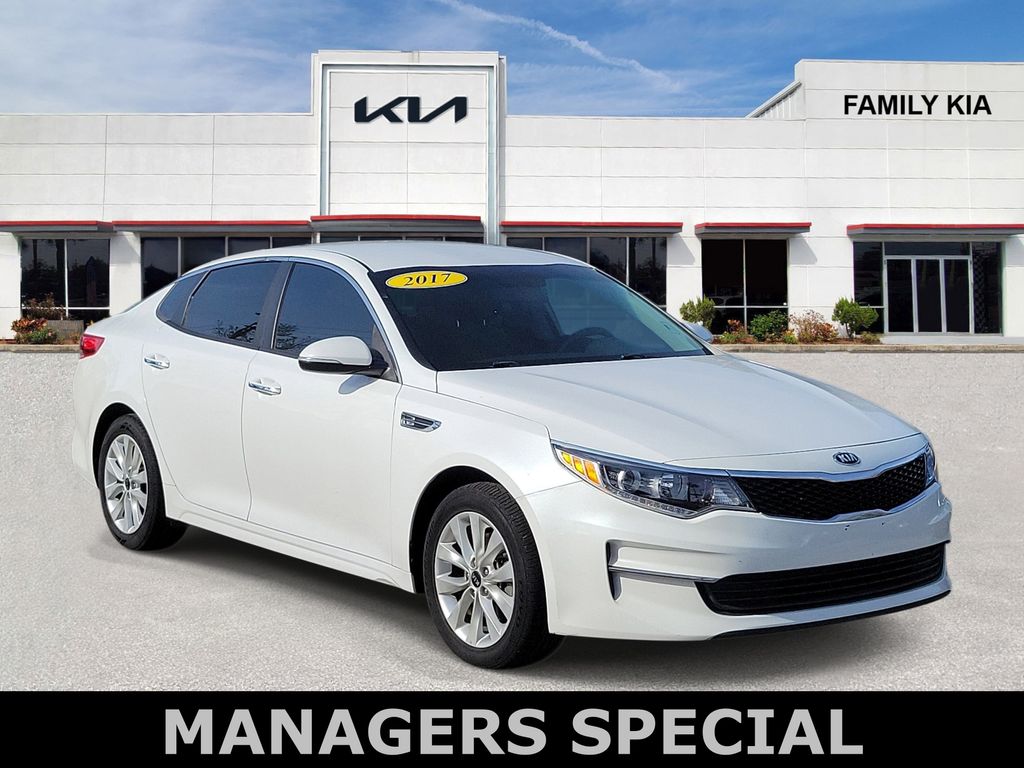Snow White Pearl 2017 Kia Optima LX Sedan Front-Wheel Drive 6-Speed Automatic