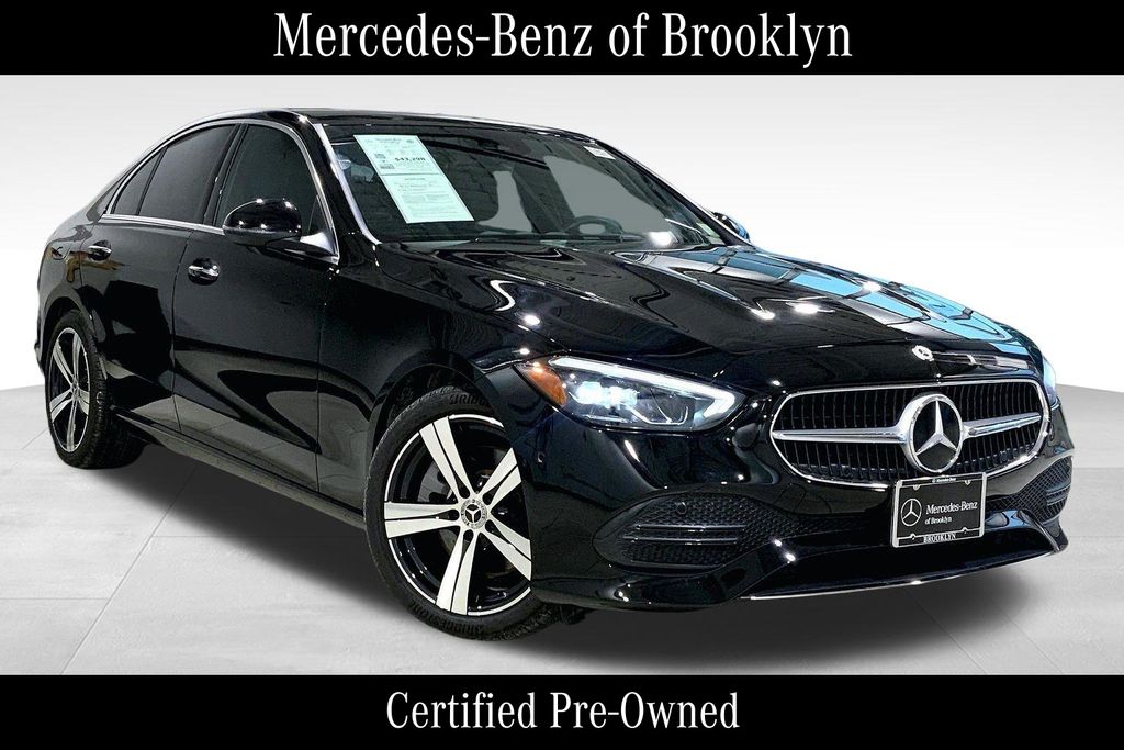Black 2025 Mercedes-Benz C-Class Sedan All-Wheel Drive 9-Speed Automatic