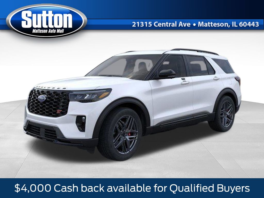 White Metallic 2026 Ford Explorer SUV / Crossover All-Wheel Drive Automatic