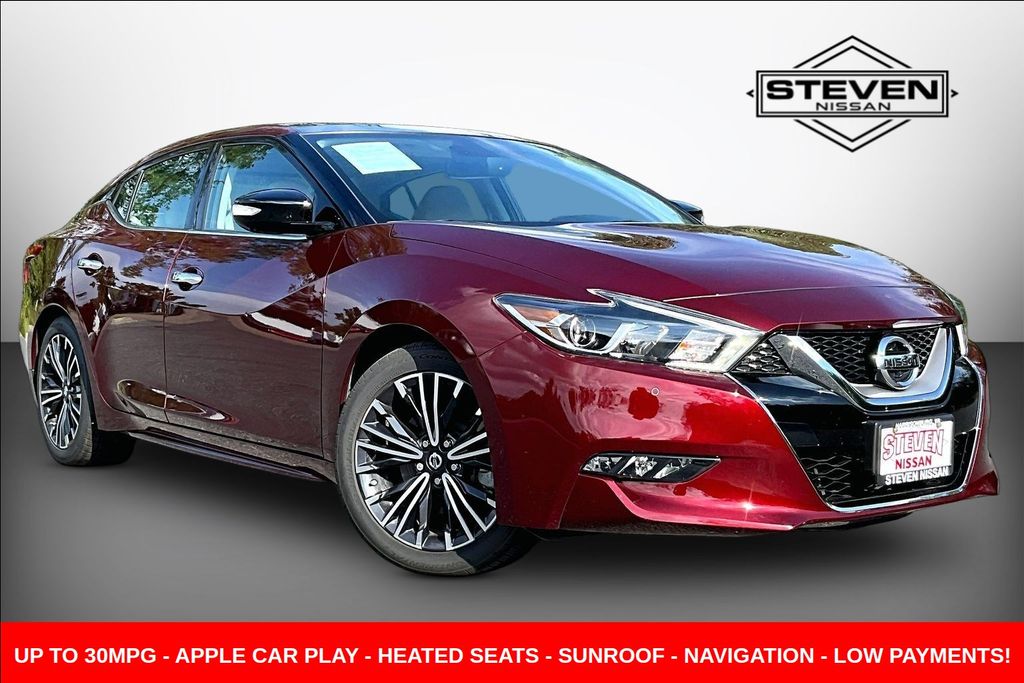 Coulis Red 2017 Nissan Maxima Sedan Front-Wheel Drive Continuously Variable Transmission