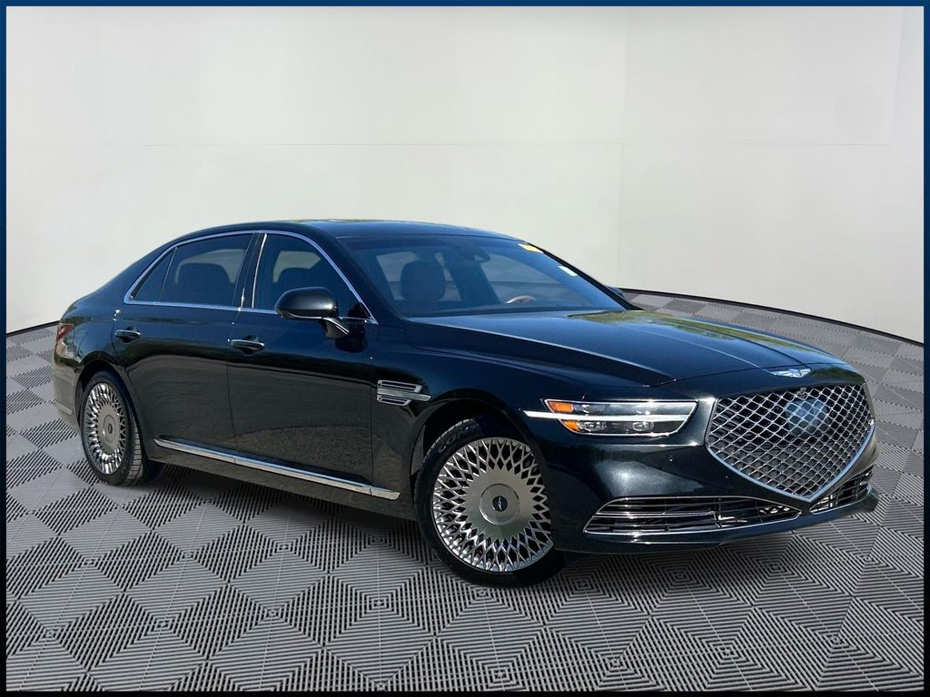 Black 2022 Genesis G90 3.3T Premium RWD Sedan Rear-Wheel Drive 8-Speed Automatic