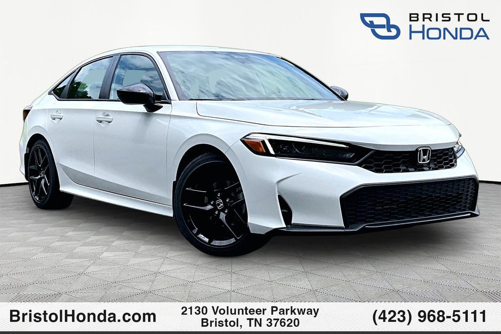 Platinum White Pearl 2026 Honda Civic Sedan Front-Wheel Drive Continuously Variable Transmission