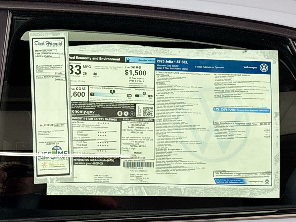 2025 Volkswagen Jetta 1.5T SEL