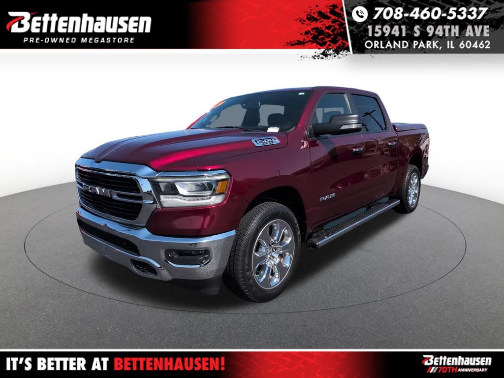 Red 2019 RAM 1500 Pickup Truck Four-Wheel Drive 8-Speed Automatic