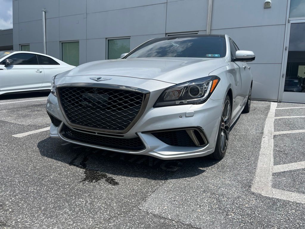 Silver 2019 Genesis G80 3.8L RWD Sedan Rear-Wheel Drive 8-Speed Automatic