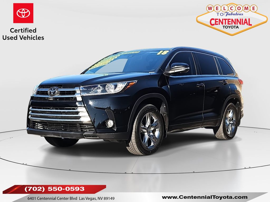 Midnight Black Metallic 2018 Toyota Highlander SUV / Crossover All-Wheel Drive 8-Speed Automatic