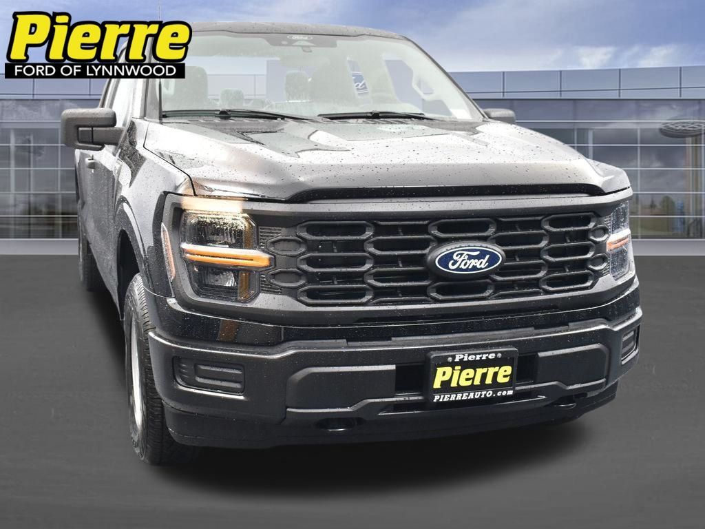 Black Metallic 2025 Ford F-150 XL SuperCab 4WD Pickup Truck Four-Wheel Drive Automatic