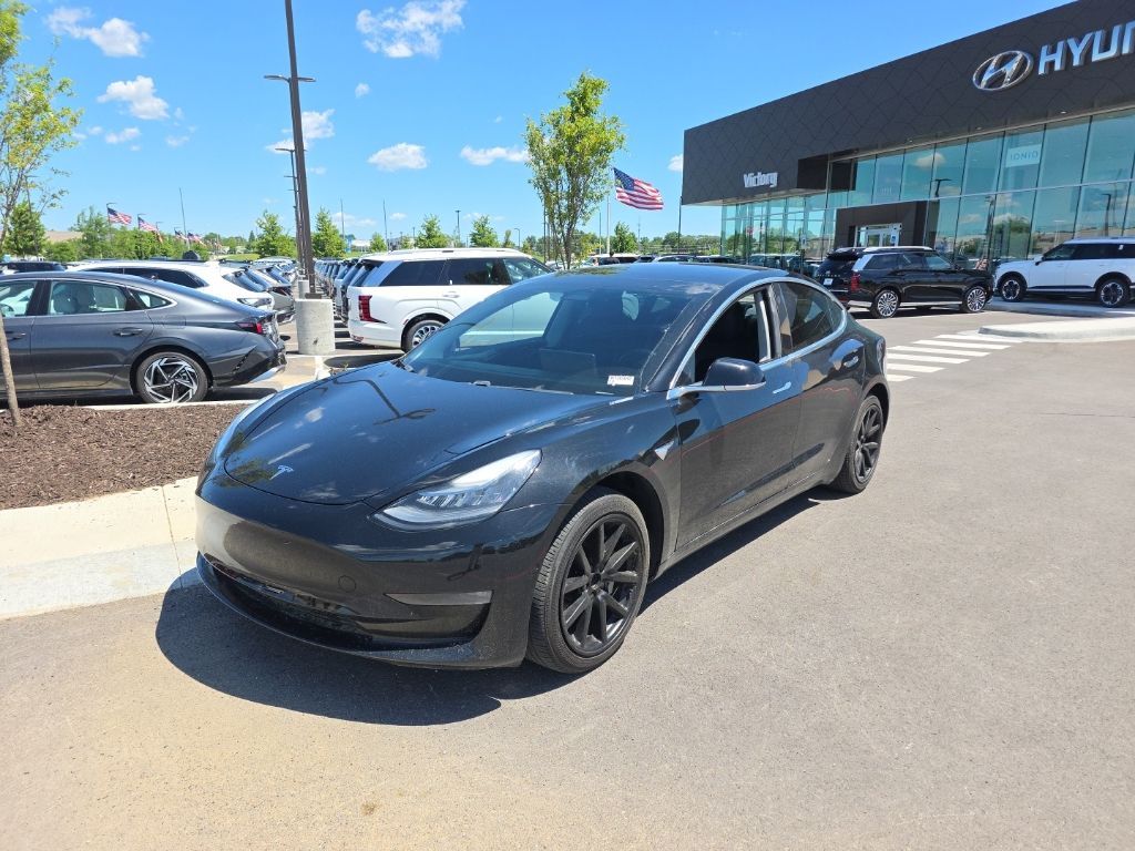 Solid Black 2019 Tesla Model 3 Long Range AWD Sedan All-Wheel Drive 1-Speed Automatic