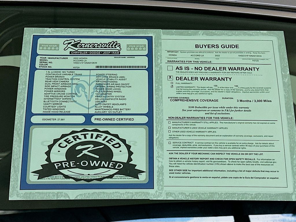 Used 2022 Silver Honda LX image 36