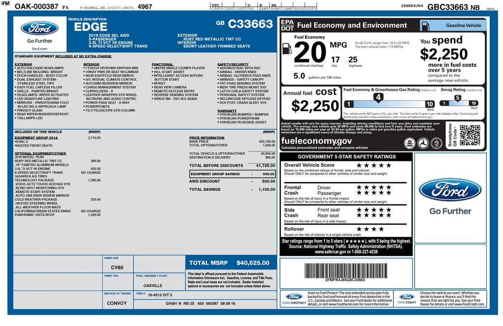 Used 2016 Red Ford SEL image 6