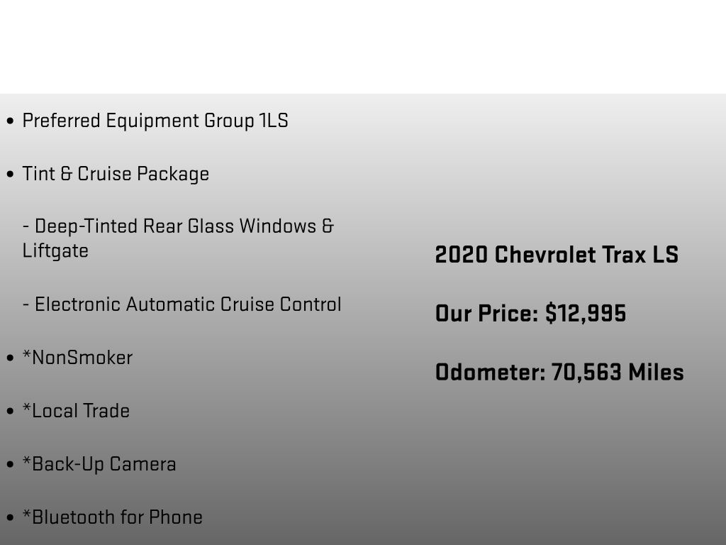 2020 Chevrolet Trax LS Gray at Phil Fitts Ford