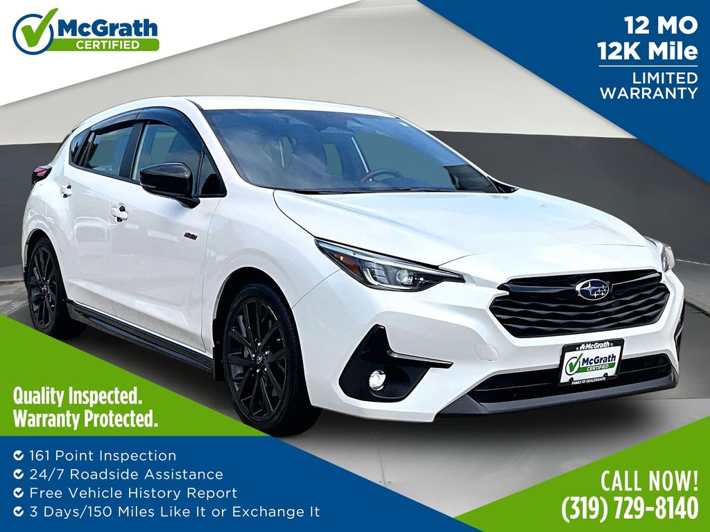 Crystal White Pearl 2024 Subaru Impreza Wagon All-Wheel Drive Continuously Variable Transmission