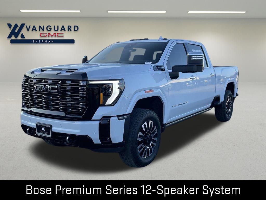 Glacier White Tricoat 2026 GMC Sierra 2500HD Denali Ultimate Crew Cab 4WD Pickup Truck Four-Wheel Drive Automatic