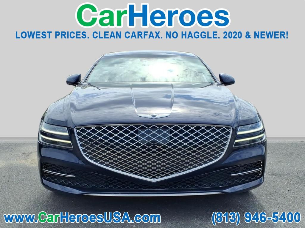 Capri Blue 2023 Genesis G80 2.5T RWD Sedan Rear-Wheel Drive 8-Speed Automatic