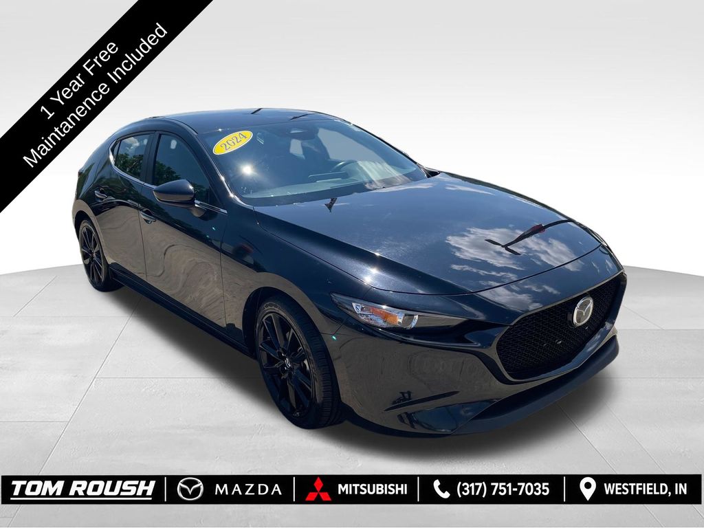 Jet Black Mica 2024 Mazda MAZDA3 Hatchback Front-Wheel Drive 6-Speed Automatic
