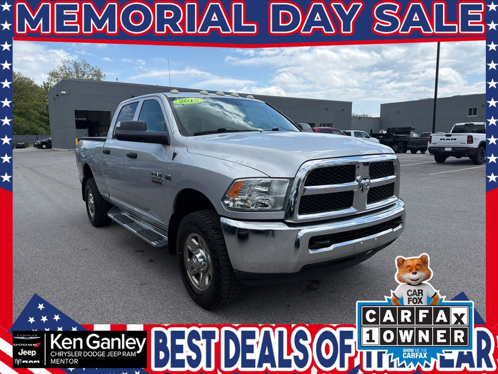 Bright Silver Clearcoat Metallic 2015 RAM 2500 Tradesman Crew Cab 4WD Pickup Truck Four-Wheel Drive 6-Speed Automatic