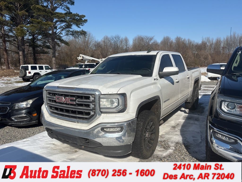 White Frost Tricoat 2016 GMC Sierra 1500 SLE Crew Cab 4WD Pickup Truck Four-Wheel Drive 6-Speed Automatic Overdrive
