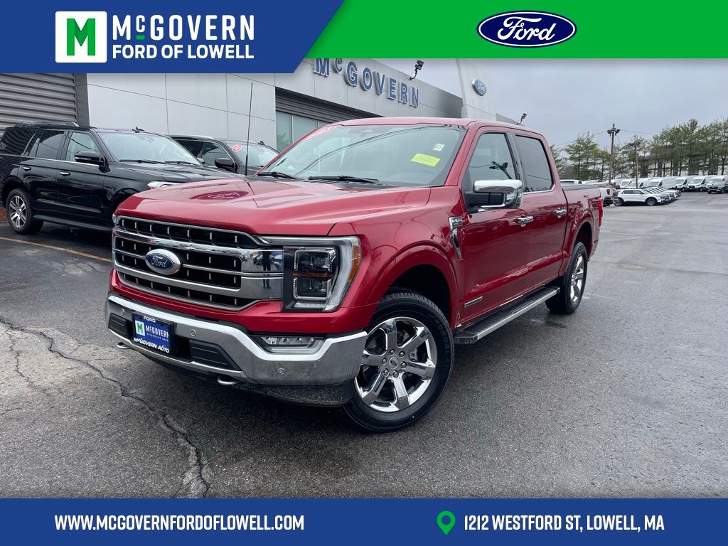 Rapid Red Metallic Tinted Clearcoat 2023 Ford F-150 Lariat SuperCrew 4WD Pickup Truck Four-Wheel Drive Automatic